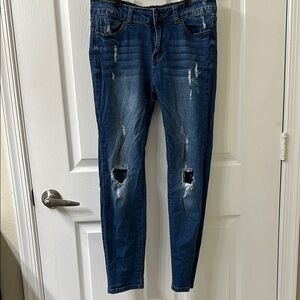 Distressed Blue Women's Jeans